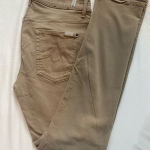 7 For All Mankind Slimmy Jeans SZ 31 Khaki